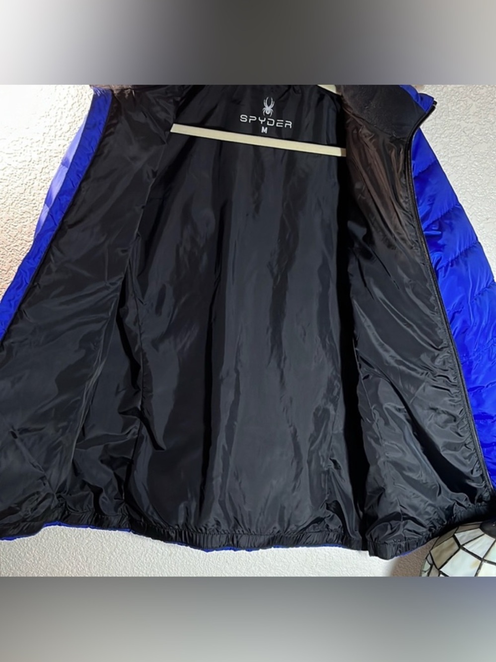 Spyder Prymo Women’s Down Puffer Jacket Medium Cobalt Blue Insulated Ski Layer - Picture 6 of 9